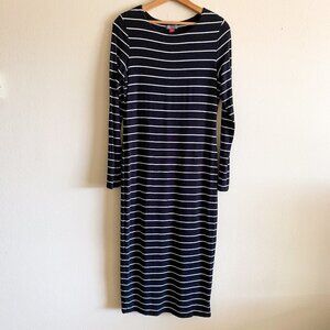 Vince Camuto Black and White Striped Dress, Small